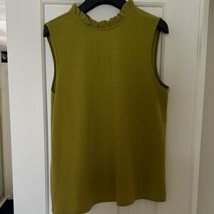 Sunday in Brooklyn Mustard Sleeveless Ruffle Top